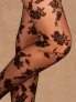 Floral design pantyhose