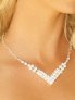 Rhinestone Deep V Necklace