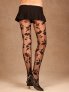 Floral design pantyhose