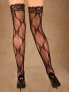 Thigh hi with lace top.