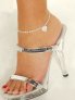 Rhinestone Heart Anklet