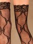 Thigh hi with lace top.