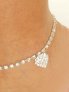 Rhinestone Heart Anklet